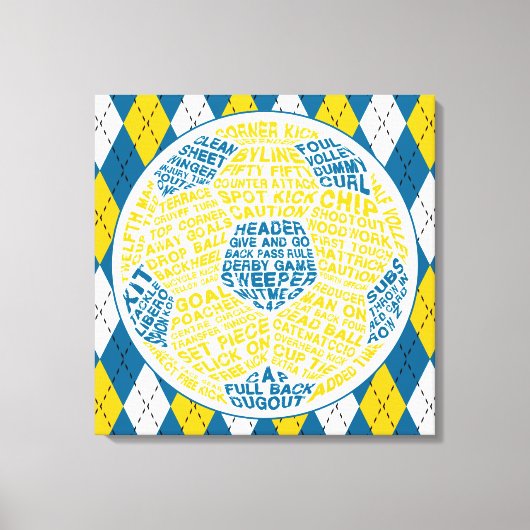 Voetbal Typografie Box Canvas (Voorkant)