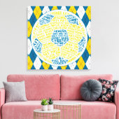 Voetbal Typografie Box Canvas (Insitu (Woonkamer))