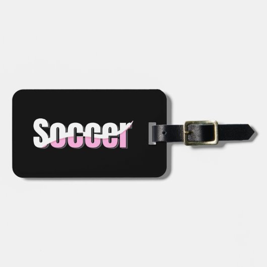 Voetbal Typografie Modern Art Abstract Swish Bagagelabel (Voorkant horizontaal)
