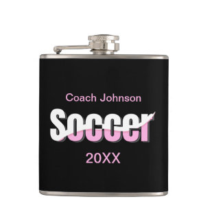 Voetbal Typografie Modern Art Abstract Swish Heupfles