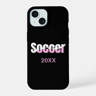 Voetbal Typografie Modern Art Abstract Swish iPhone 15 Hoesje