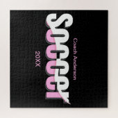 Voetbal Typografie Modern Art Abstract Swish Legpuzzel (Horizontaal)