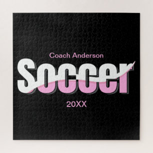 Voetbal Typografie Modern Art Abstract Swish Legpuzzel