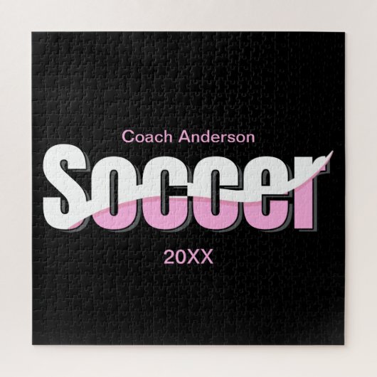 Voetbal Typografie Modern Art Abstract Swish Legpuzzel (Verticaal)