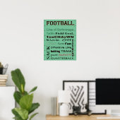 VOETBAL typografie Poster (Thuiskantoor)