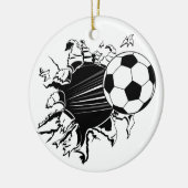 Voetbal uit keramisch ornament (Links)