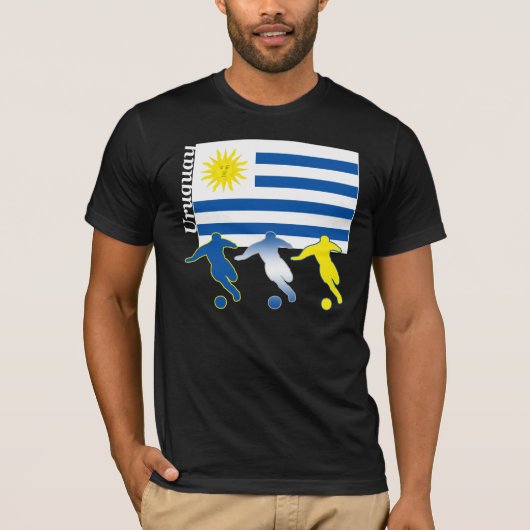Voetbal Uruguay Dark T-Shirt (Voorkant)