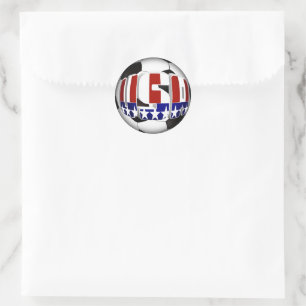 Voetbal USA Bal Sporten Ronde Sticker