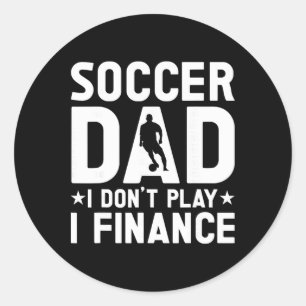 Voetbal vader _3 ronde sticker