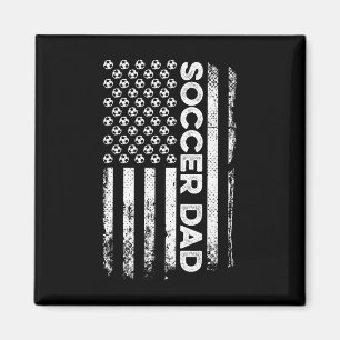 Voetbal vader Amerikaanse vlag Patriottische Vader Magneet