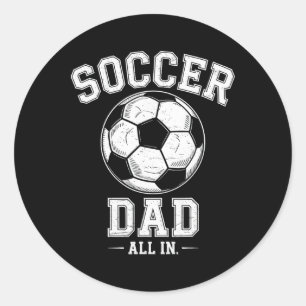 Voetbal Vader Familie Bijpassende Zijlijn Vader Sp Ronde Sticker