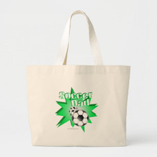 Voetbal Vader Grote Tote Bag