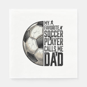 Voetbal Vader Vintage Gravure Citaat Vector Design Servet