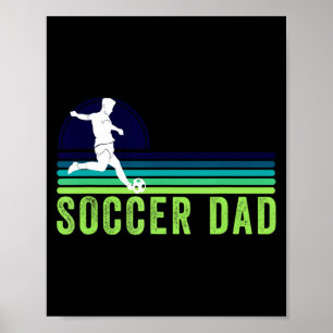 Voetbal Vader Vintage Voetbal 4 T Shirt Poster