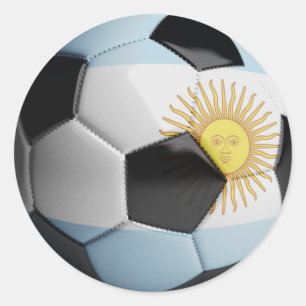 Voetbal van de Argentijnse vlag Ronde Sticker