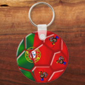 Voetbal van de Portugese vlag voor de T - shirts d Sleutelhanger (Voorkant)
