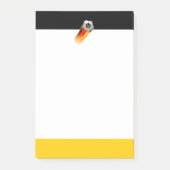 Voetbal van Duitsland op vlag Post-it® Notes (Voorkant)