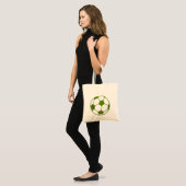 Voetbal van gras tote bag (Voorkant (model))