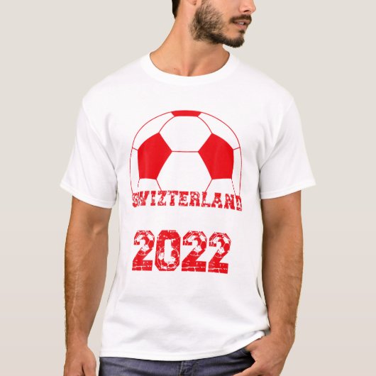 Voetbal van Zwitserland Vlag 2022 - Zwitsers Footb T-shirt (Voorkant)