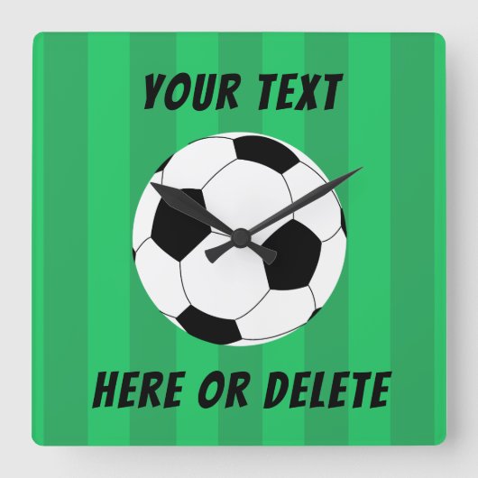 Voetbal Veldpoorten Vierkante Klok (Voorkant)