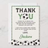 Voetbal Verjaardag Bedankt Kaart (Voorkant)