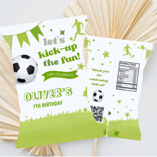 Voetbal Verjaardag Chip Bag Party Treats Loot Bag