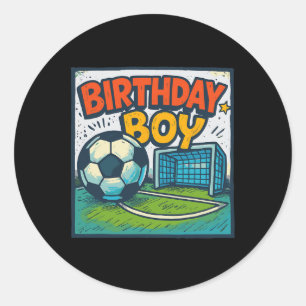 Voetbal Verjaardag-jongen Voetbal Doelpunt Kindere Ronde Sticker