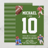 Voetbal verjaardag kaart (Voorkant / Achterkant)