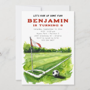 Voetbal Verjaardag Uitnodiging - Futbol Verjaardag