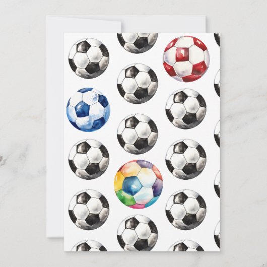 Voetbal Verjaardag Uitnodiging - Voetbal Party (Achterkant)