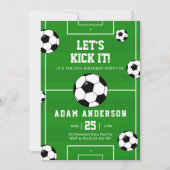 Voetbal Verjaardag Uitnodiging Voetbal Uitnodiging (Voorkant)