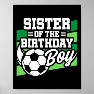 Voetbal Verjaardag - Verjaardag Zus - Jongens Voet Poster