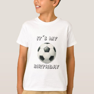 Voetbal Verjaardags T-Shirt - Bewerkbaar shirt