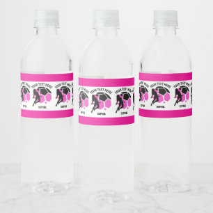 Voetbal verjaardagscadeau, Voetbal Vrouwen Meisje Waterfles Etiket