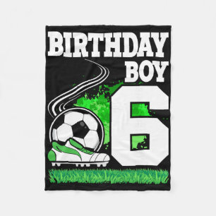 Voetbal verjaardagsfeestje - 6 jaar oude jongen - fleece deken