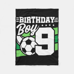 Voetbal verjaardagsfeestje - 9 jaar oude jongen -  fleece deken