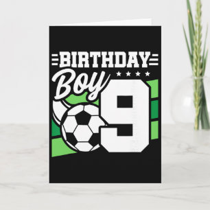 Voetbal verjaardagsfeestje - 9 jaar oude jongen - kaart