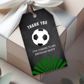 Voetbal verjaardagsfeestje dank je cadeaulabel