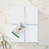 Voetbal verjaardagsfeestje eerste jaar down cadeaulabel (Met Touw)