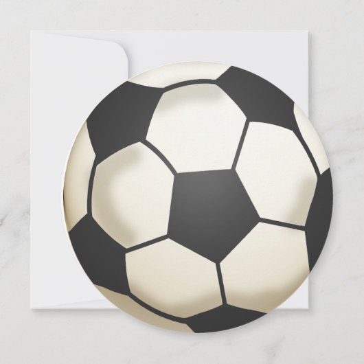 Voetbal verjaardagsfeestje kaart (Achterkant)