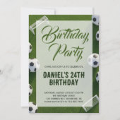 Voetbal verjaardagsfeestje kaart (Voorkant)