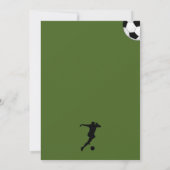 Voetbal verjaardagsfeestje kaart (Achterkant)