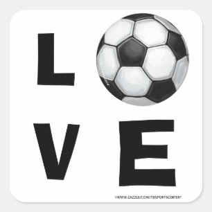 VOETBAL VERLIEPEN VIERKANTE STICKER