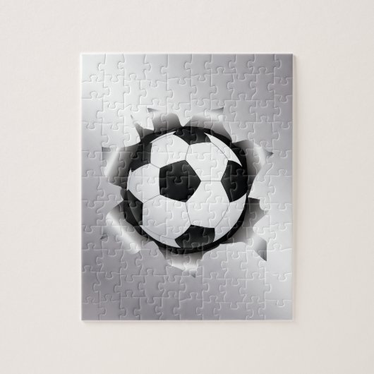 voetbal via metalen plaat legpuzzel (Verticaal)