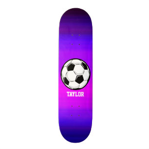 Voetbal; Vibrant Violet Blue en Magenta Skateboard