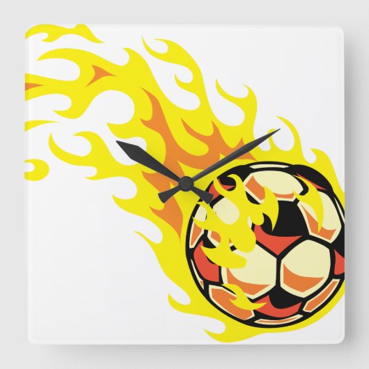 Voetbal Vierkante Klok (Voorkant)