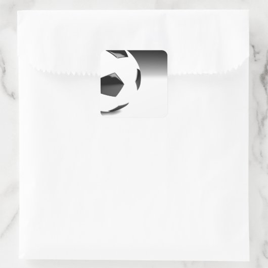 Voetbal Vierkante Sticker (Tas)