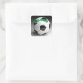 Voetbal Vierkante Sticker (Tas)