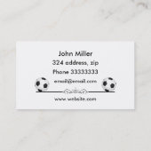 Voetbal Visitekaartje (Achterkant)