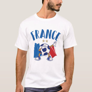 Voetbal vlag 2 sterren Frankrijk T-shirt